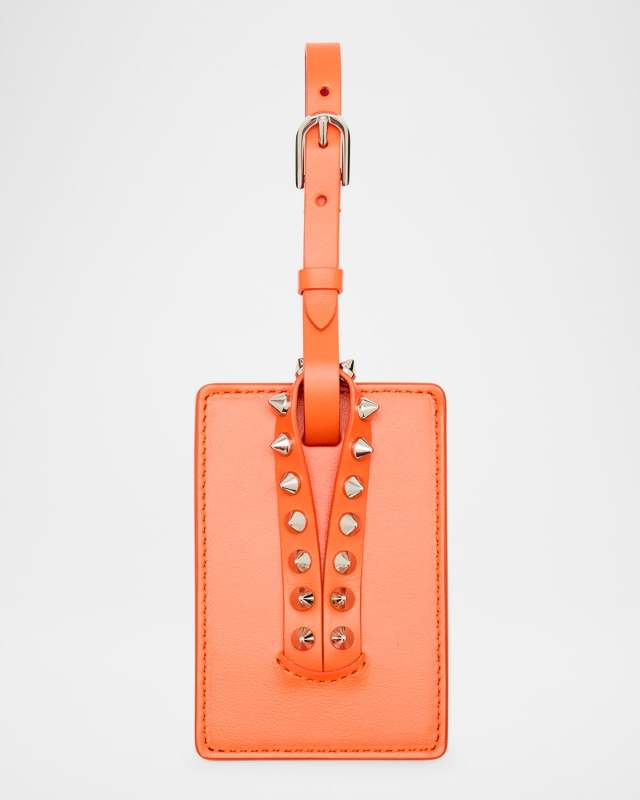 Cabata Leather Luggage Tag with Spikes